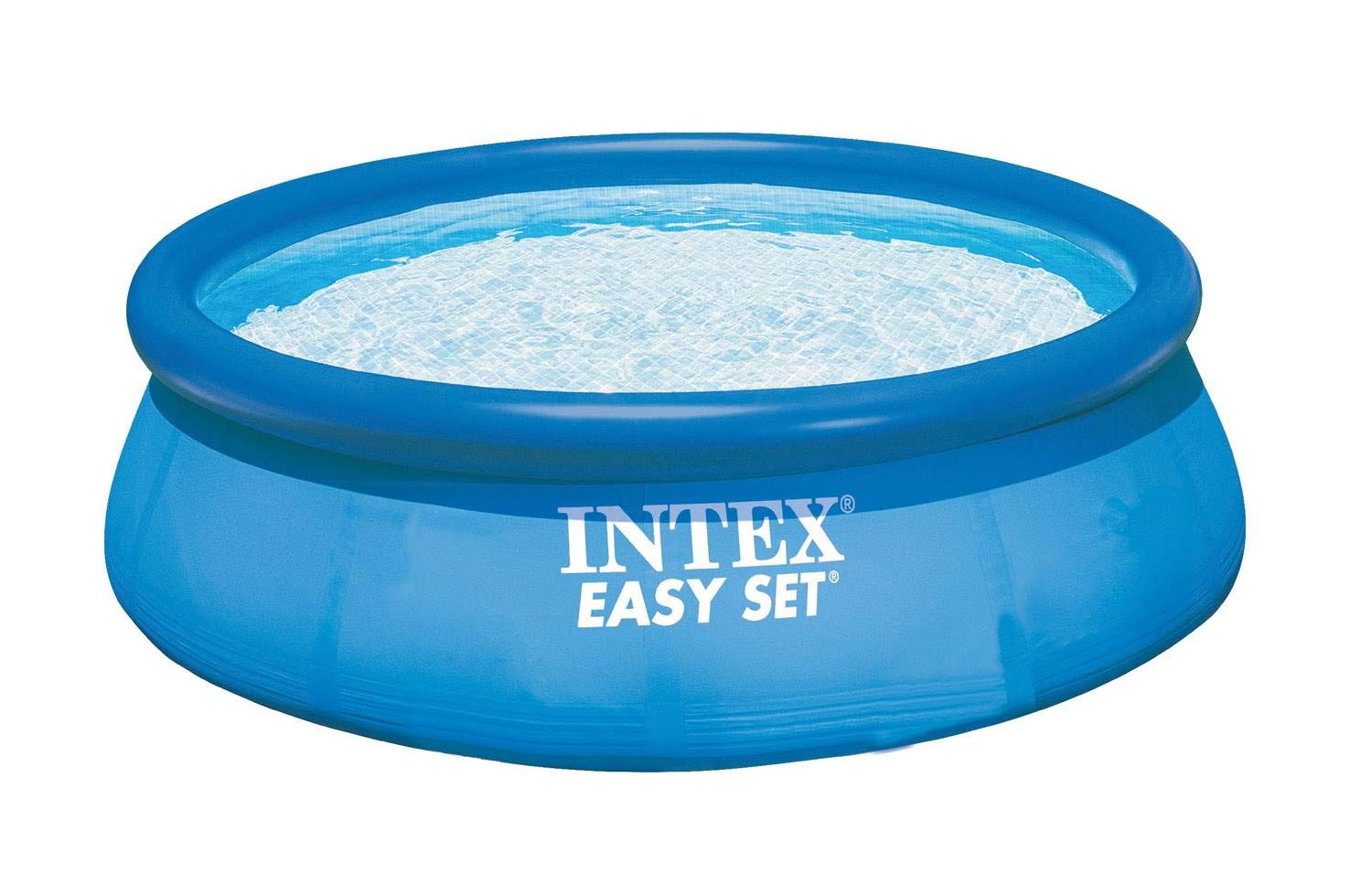 Intex front packaging showing included pool and pump benefits quick setup