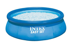 Intex front packaging showing included pool and pump benefits quick setup