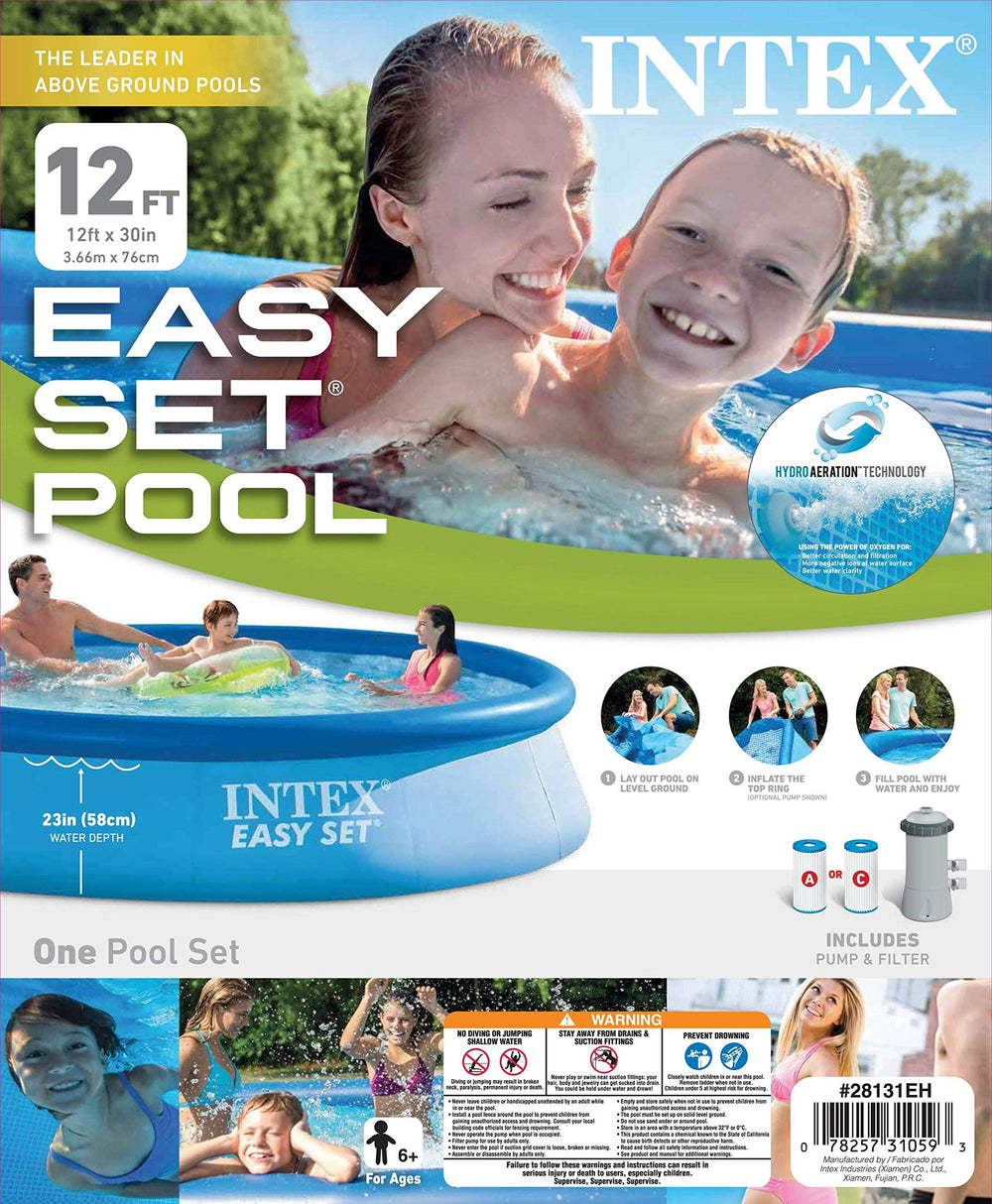 Intex instructional DVD and manual laid out showing easy setup guidance benefit