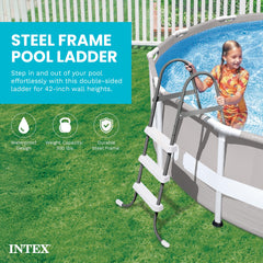 Intex escalones detalle texturizado antideslizante que evita resbalones