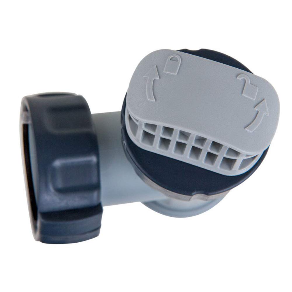 Intex grey twist ring compression close-up demonstrating airtight seal benefit