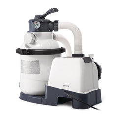 INTEX front view of sand filter pump showing compact design and easy access
