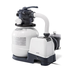 INTEX pump front view showing compact design and reliable filtration benefit