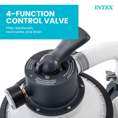Intex krystal clear timer and controls closeup showing dial benefit: set automated filtration cycles