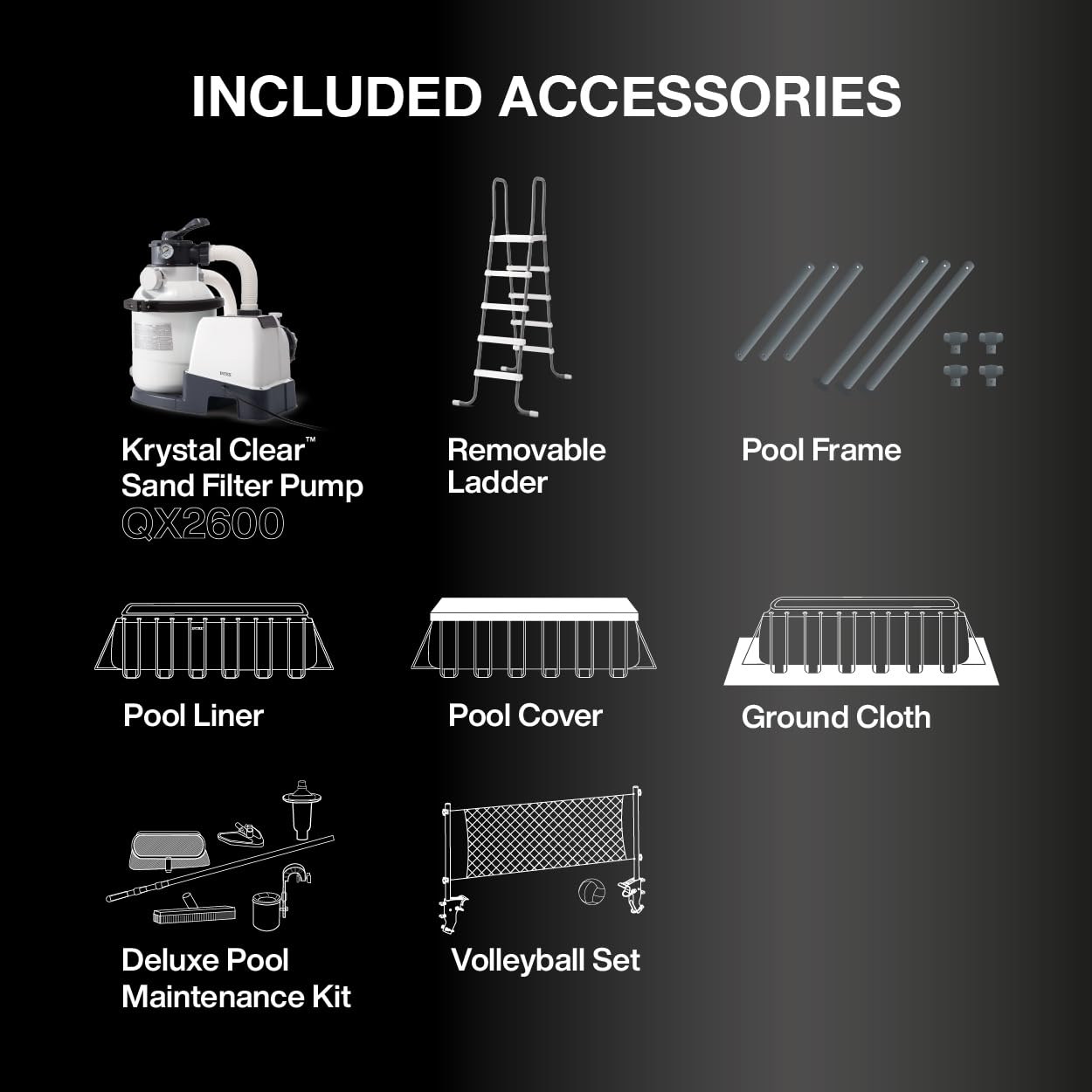 Intex ladder and entry view enabling safe access and convenient pool entry benefit