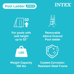 Intex close-up of non-slip steps demonstrating secure footing in wet conditions