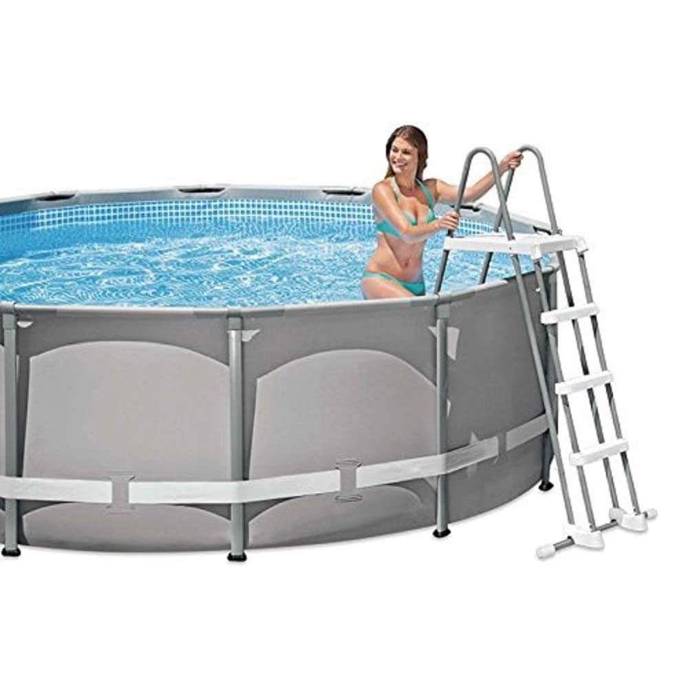 Intex ladder poolside lifestyle showing convenient everyday use