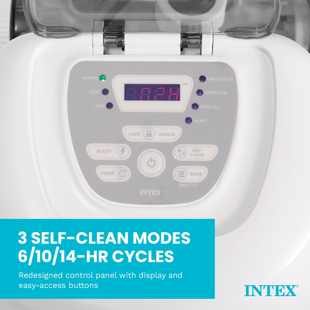 Intex pool scene with Krystal Clear showing clearer water and family enjoyment