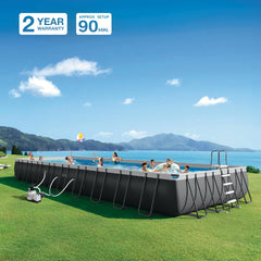 Intex liner material detail highlighting Super-Tough puncture-resistant durability benefit