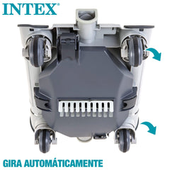 Intex dirt tank open demonstrating easy removal and hygienic debris emptying