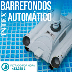 Intex detail of 360-degree spinning wheel showing improved maneuverability and reach