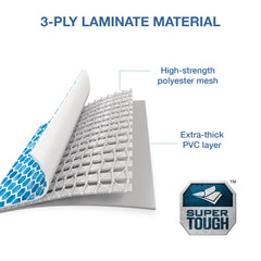Intex prism frame liner texture close-up showing puncture-resistant material benefit
