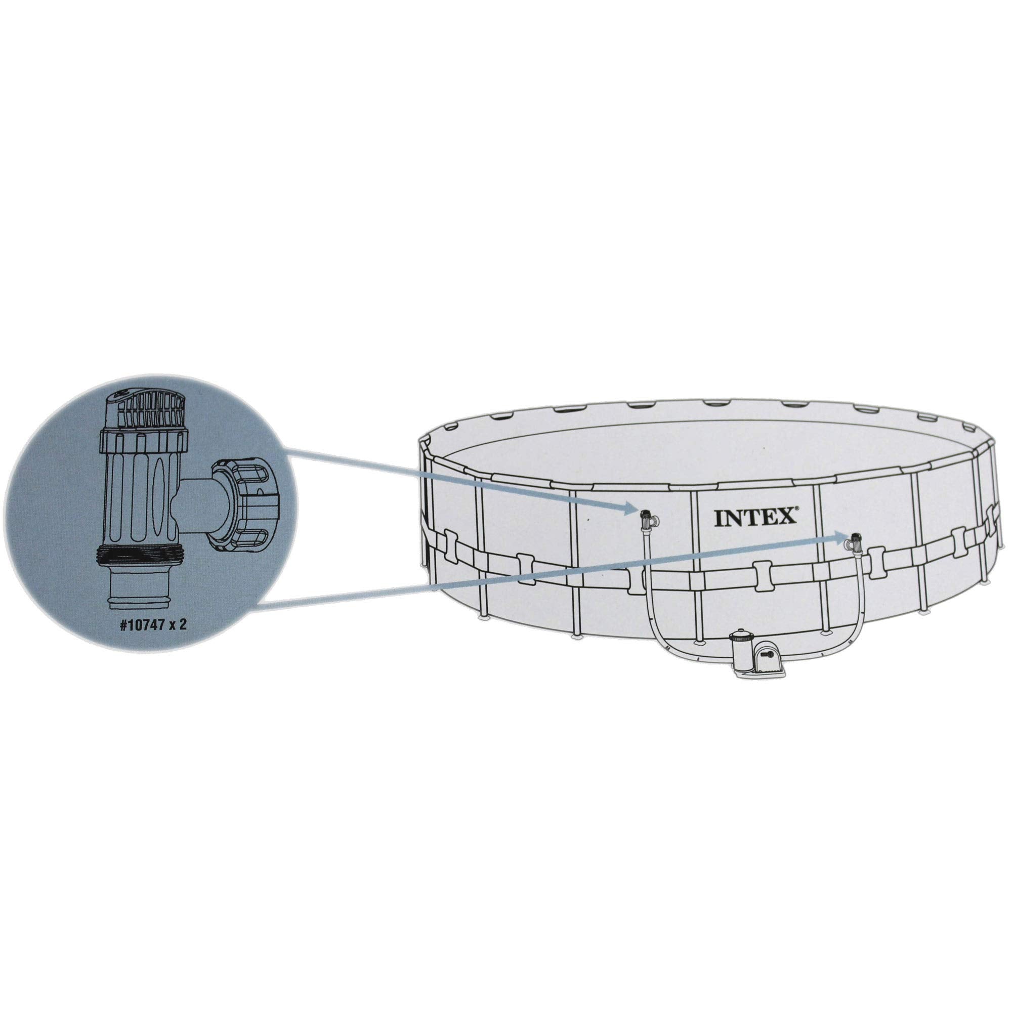 Intex side profile with nut and adapter illustrating quick tool-free install