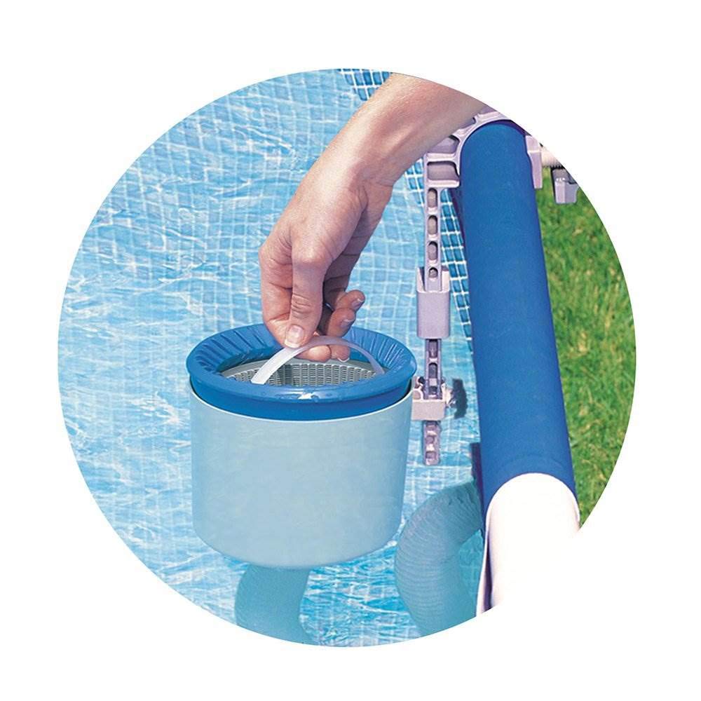 Intex polypropylene housing close-up showing chemical-resistant durable finish