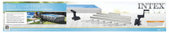 Intex reel mounted on above-ground pool demonstrating quick cover removal benefit