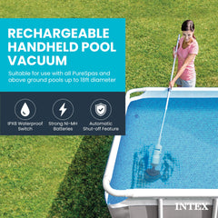 Intex vacuum extended telescoping shaft demonstrating increased reach for pools