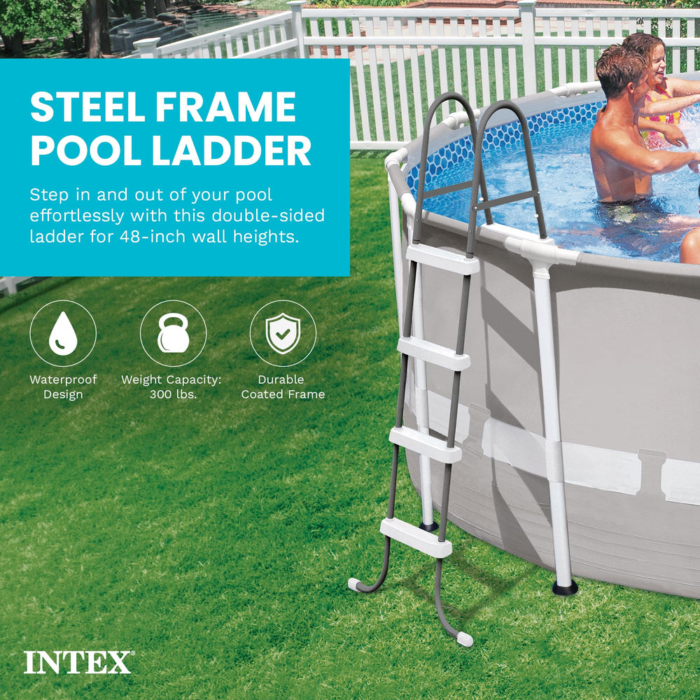 Intex top platform detail highlighting secure entry and grip benefit