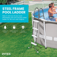 Intex top platform detail highlighting secure entry and grip benefit