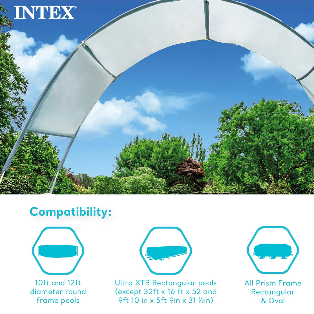 Intex waterproof fabric with droplets highlighting rain-shedding benefit