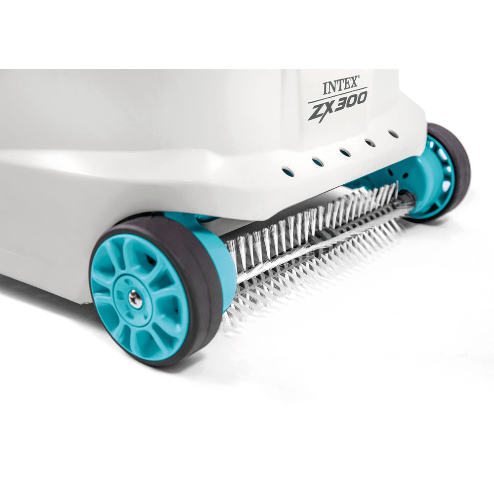 Intex ZX300 cleaning at the waterline demonstrating thorough debris removal