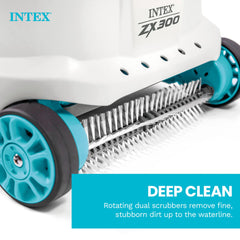 Intex ZX300 wheel drive detail highlighting water-powered traction for wall climbs