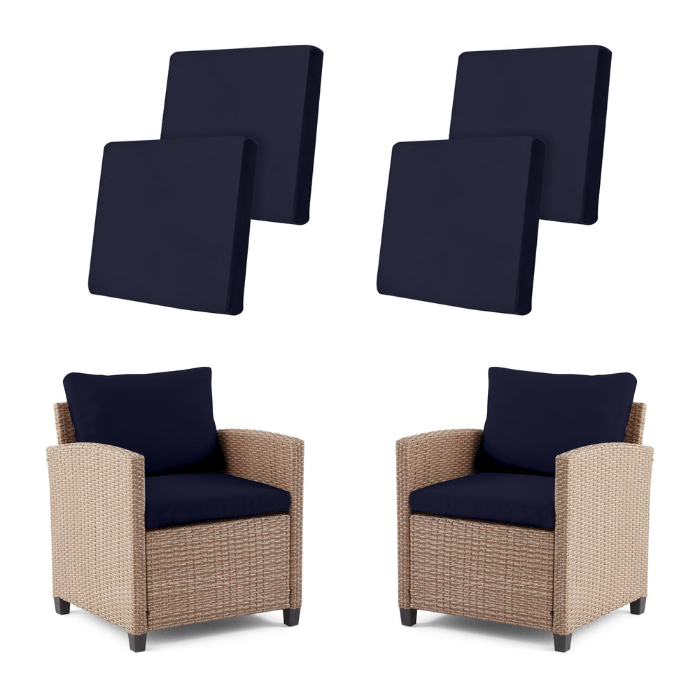 IntoBox front view of four cushion covers showing coordinated set and protection