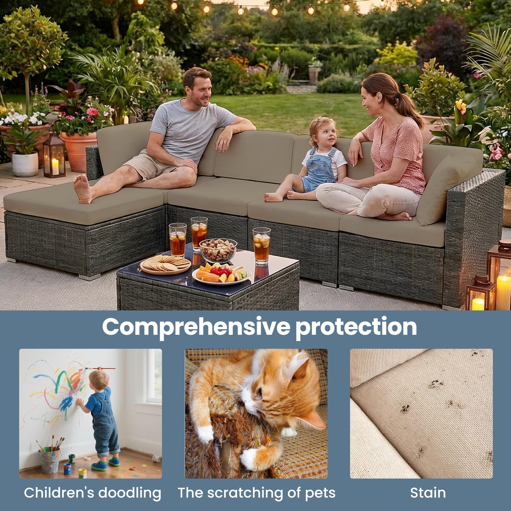 IntoBox cushion next to ruler illustrating fit for 20–27 inch cushions