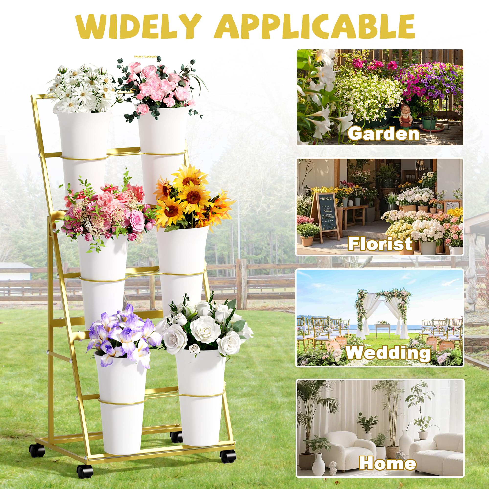 Invech removable bucket lifted from frame for easy watering and repotting convenience