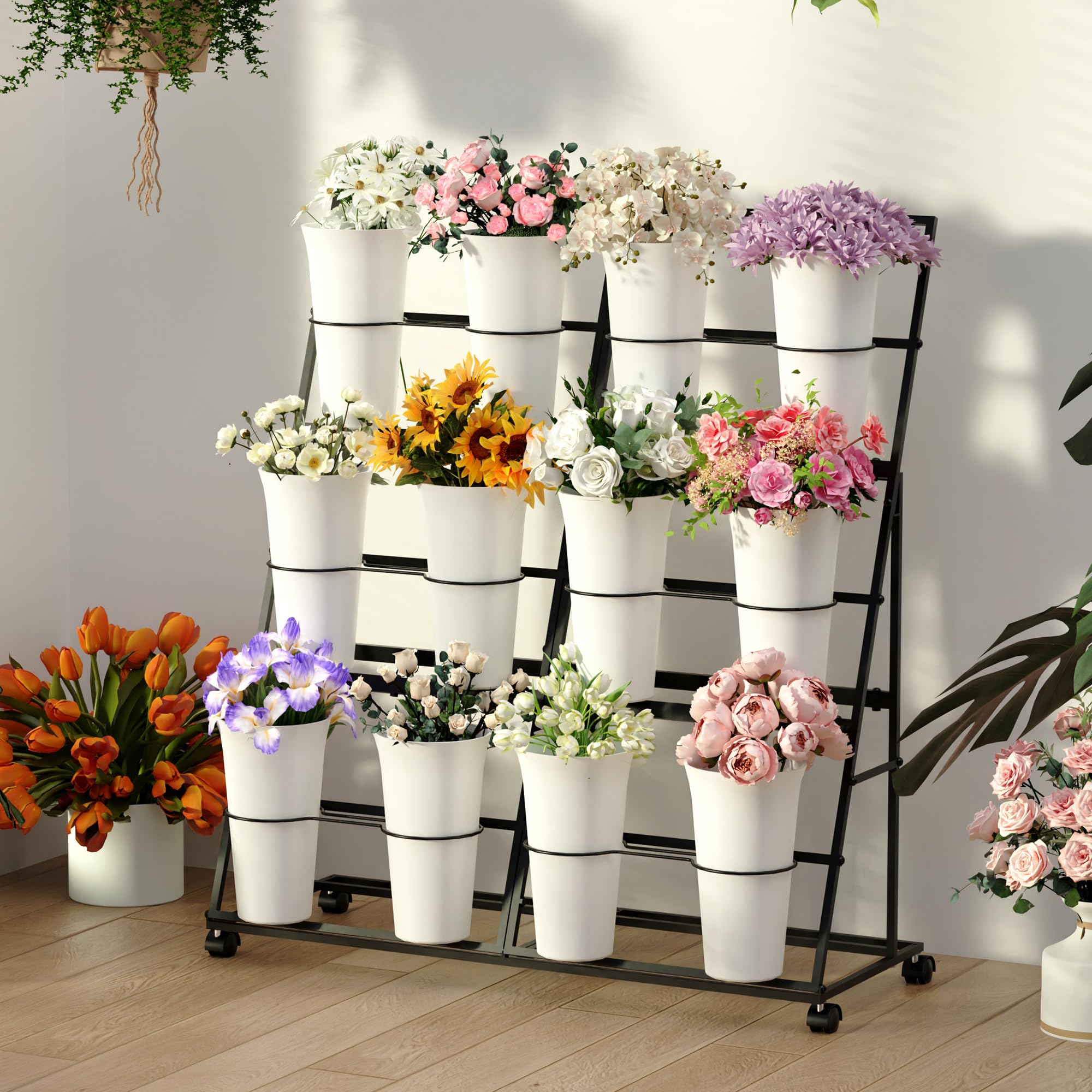 Invech side profile of ladder design maximizing vertical space for more plants