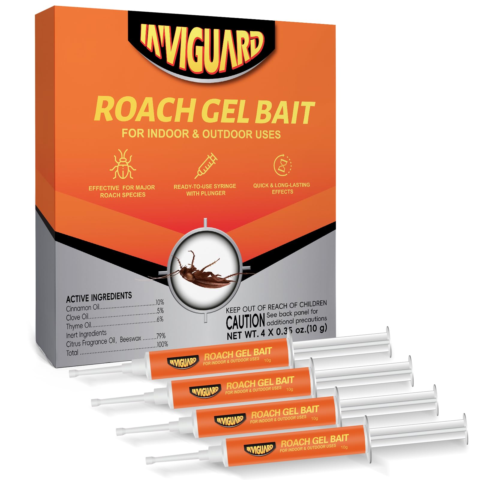 InviGuard front packaging showing four tubes and product logo for clear identification