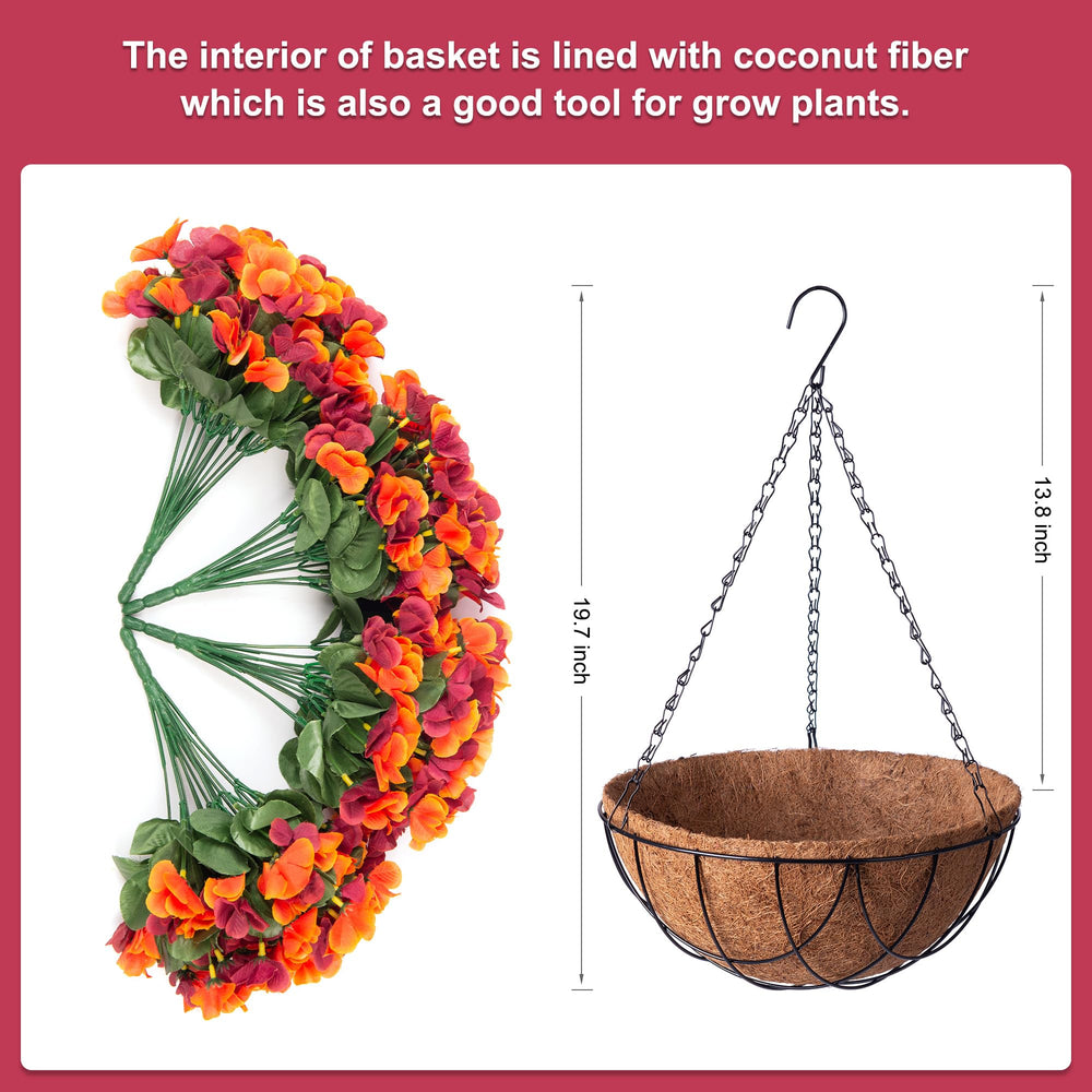 INXUGAO coconut-lined basket interior detail offering natural look and durability