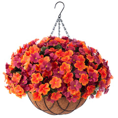 INXUGAO front view of hanging basket showing full fall display and instant curb appeal