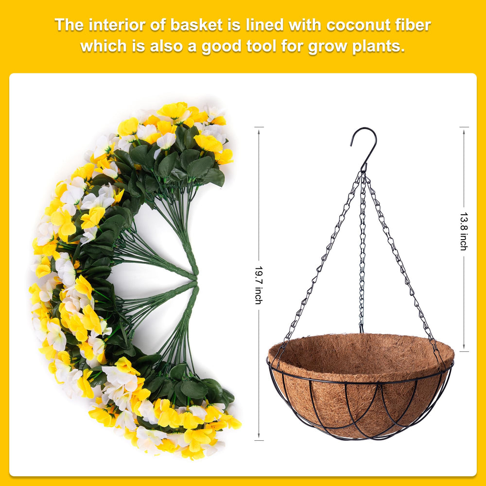 INXUGAO hanging basket in patio setting adding long-lasting outdoor color