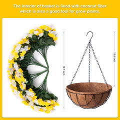 INXUGAO hanging basket in patio setting adding long-lasting outdoor color