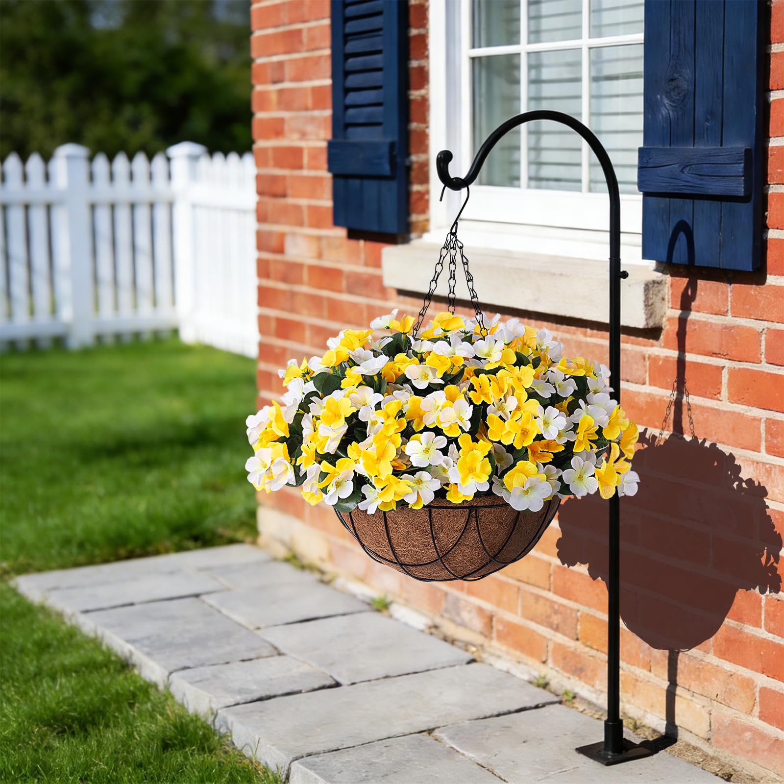 INXUGAO size comparison next to chair demonstrating hanging basket scale