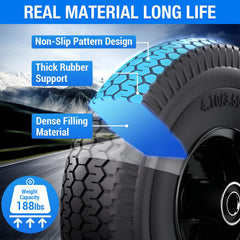 Iococee close-up of tread texture showing polyurethane durability and puncture resistance