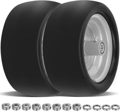 Iococee front view assembled wheel showing full tire and rim for reliable traction