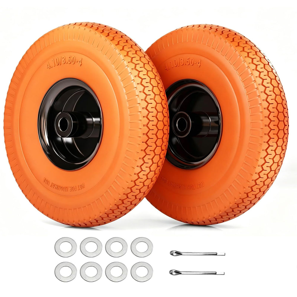 Iococee front view orange wheel showing full profile and durable design
