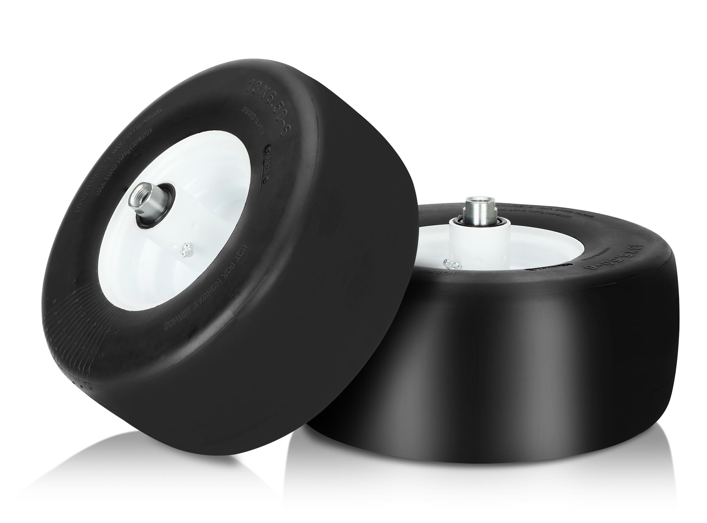 Iococee front wheel assembly showing complete tire and rim, durable replacement benefit