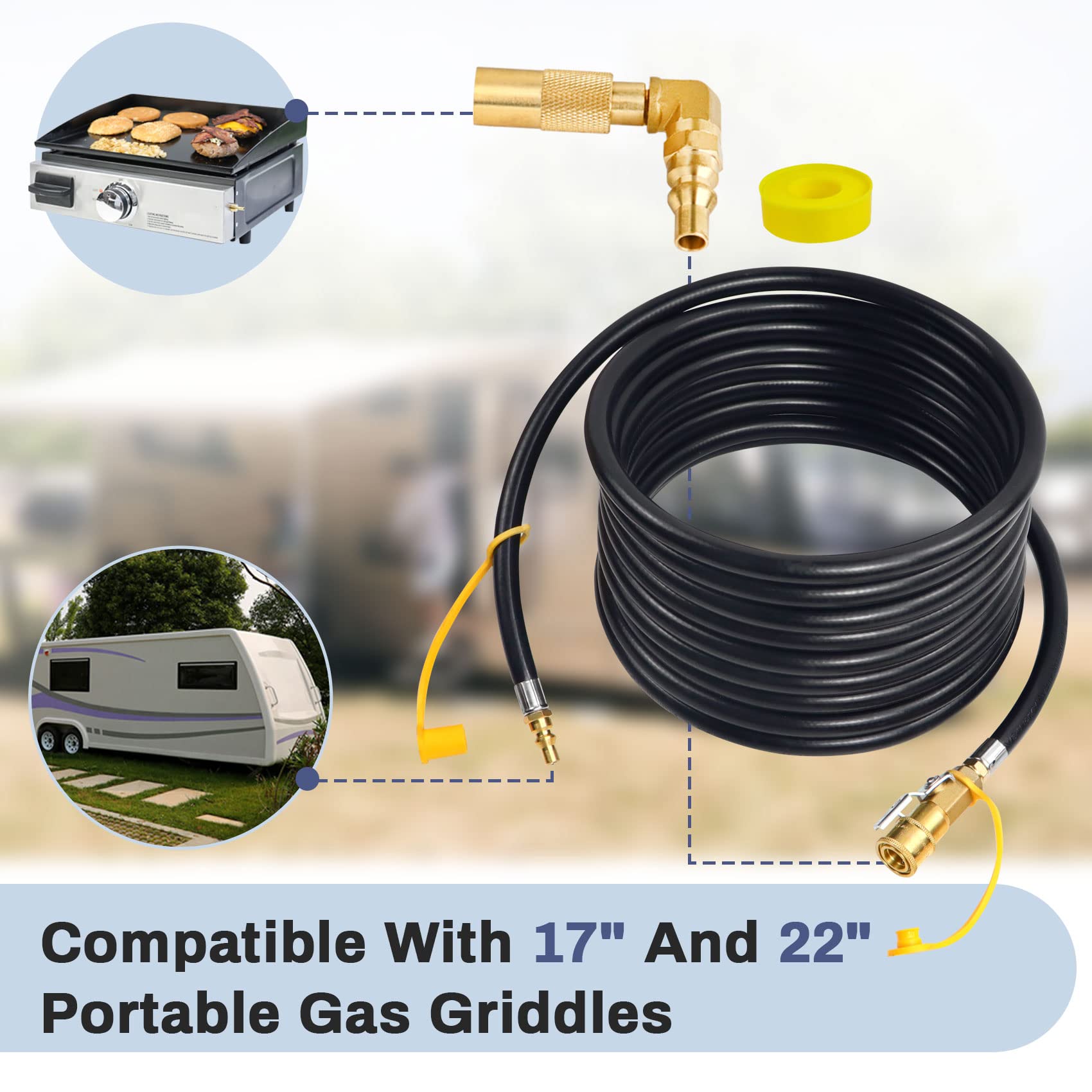 Iococee rubber hose texture and coupling emphasizing durability outdoors