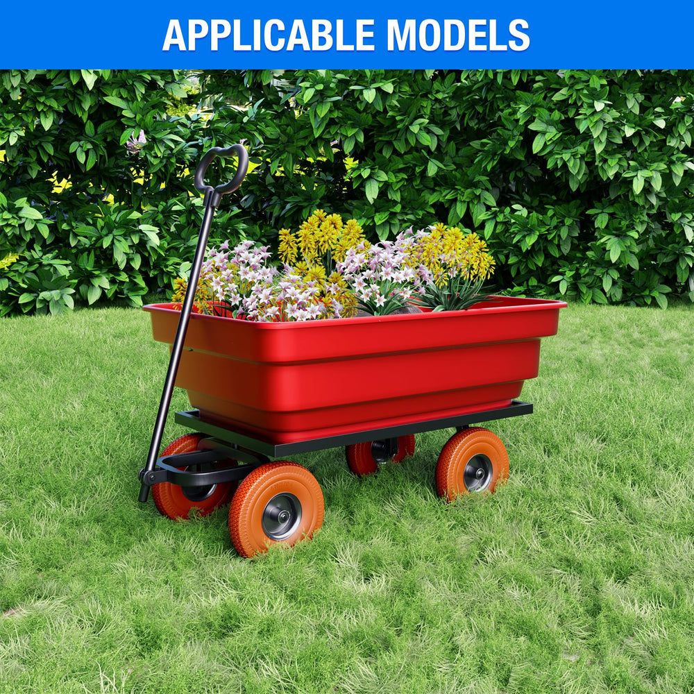 Iococee on garden cart illustrating dependable rolling and visibility