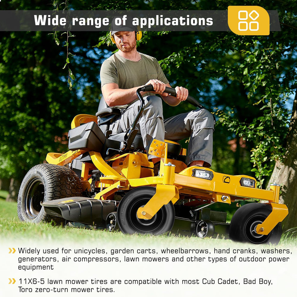 Iococee lifestyle shot of mower in backyard showing low-maintenance yard care benefit