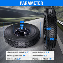 Iococee side profile highlighting 3.2-inch tread width and sturdy load-carrying benefit