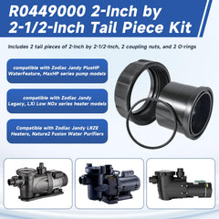 iouxvt coupling nut and O-ring layout showing all included parts for fast replacement