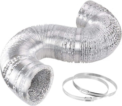 iPower eight foot aluminum ducting laid out showing flexible corrosion-resistant ducting