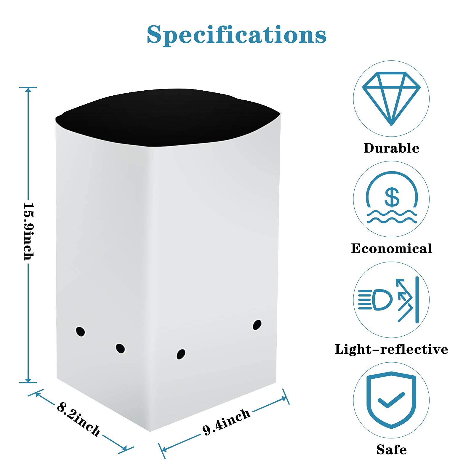 iPower image of bottom drainage holes showing improved water control benefit