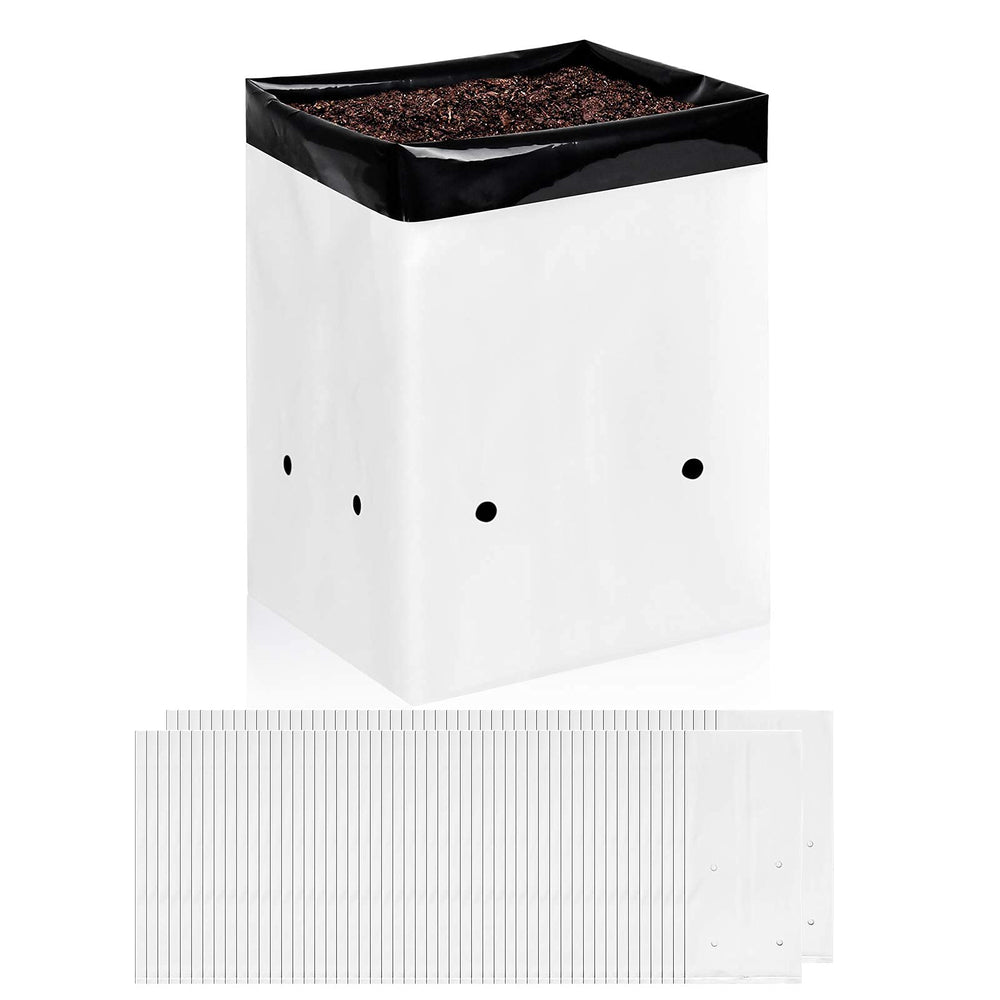 iPower front view of 100-pack grow bags shows quantity and packaging benefit