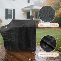 Iptienda drawstring and buckle straps securing cover against wind