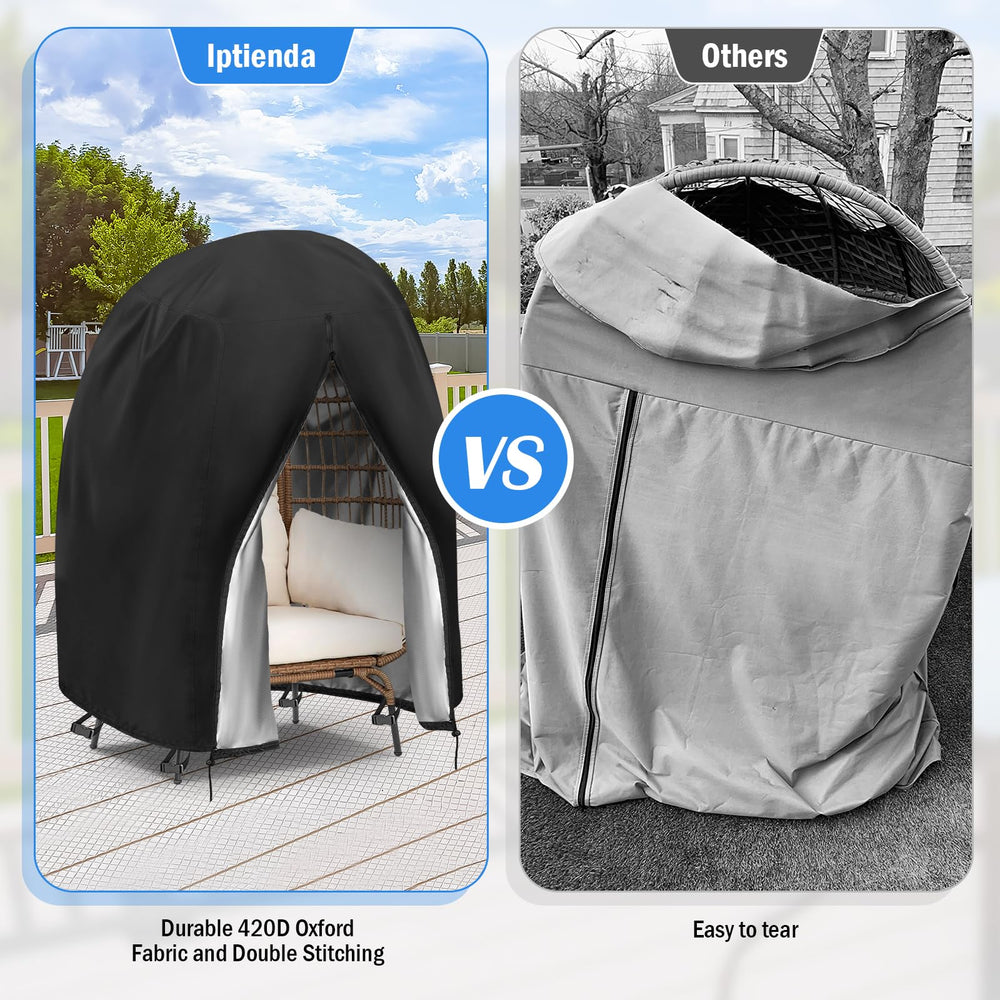 Iptienda waterproof zipper detail preventing rain seepage and easy access