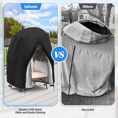 Iptienda waterproof zipper detail preventing rain seepage and easy access